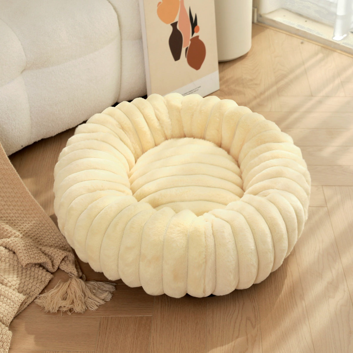 Plush Round Pet Kennel