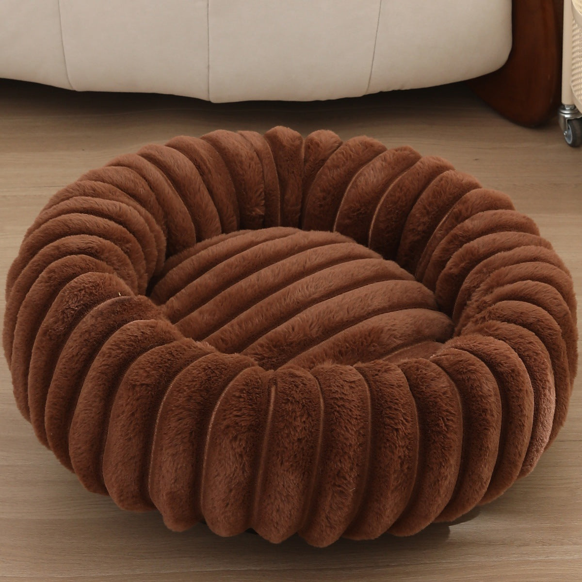 Plush Round Pet Kennel